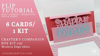 FLIP - Cards Using Crafter's Companion Box Kit #27 - Modern Edge'ables