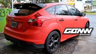 Focus ST forrado rojo mate con vinil 3M 1080, glaubenwraps mexico guadalajara