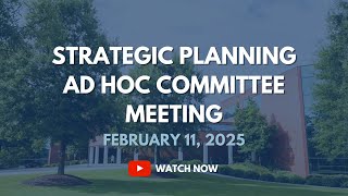 Strategic Planning Ad Hoc Committee Meeting, February 11, 2025