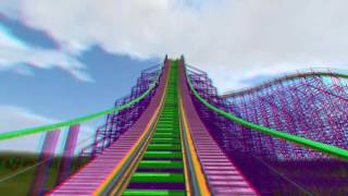 3D Rollercoaster: Ultraviolet (3D Anaglyph for phones/tablets/non-3D TVs)