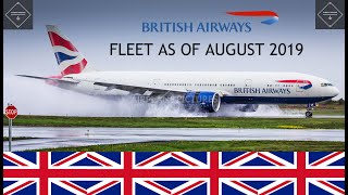 British Airways fleet as of August 2019