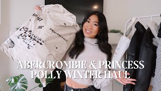 ABERCROMBIE + PRINCESS POLLY WINTER TRY ON HAUL🛍🎄 | What's New in My Wardrobe + Petite Fashion