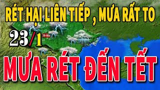 Dự báo thời tiết hôm nay và ngày mai 23/1 Dự báo thời tiết trong 3 ngày tới #thời tiết