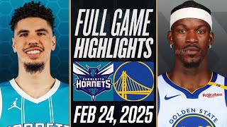 HORNETS vs WARRIORS FULL GAME HIGHLIGHTS FEBRUARY 24, 2025 NBA FULL GAME HIGHLIGHTS TODAY 2K25