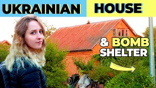 🇺🇦 Ukrainian village house: outside and inside, handmade bomb shelter