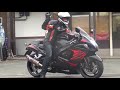 ヨシムラレーシング　赤と黒　gsx1300r　hayabusa　スズキ・gsx1300rハヤブサ　suzuki　yoshimura racing マフラーサウンドを聞け　フルカスタム