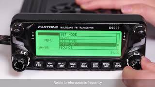 Zastone D9000 Car Walkie Talkie CTCSS Receiving and Transmitting Settings