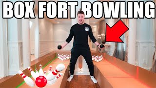 BOX FORT BOWLING!! 📦🎳 DIY Cardboard Bowling Game