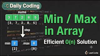 Min & Max Element in Array using Java | Beginner Friendly #dsa #leetcode #java #codinginterview