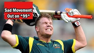 Unlucky Batsman Dismissed on 99 Runs in Cricket ||Most Unlucky Batsmen Out on 99 runs!sad movement