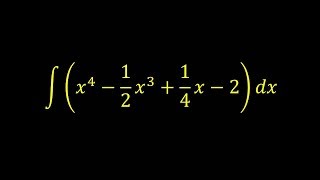 Integral of  x^4-1/2x^3+1/4x-2 - Integral example