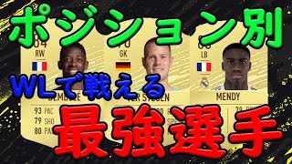 【FIFA20】ポジション別最強選手 WLで戦える！