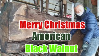 Merry Christmas American Black walnut アメリカのブラックウォールナット