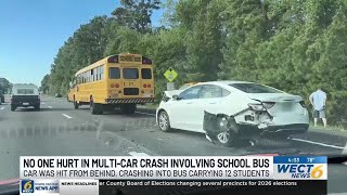 New Hanover Co. Sheriff’s Office responds to crash involving school bus