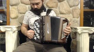 BRAN181WLMB - Dark Mahogany Brandoni 181W Chromatic Button Accordion B System LM 62 60 $4999