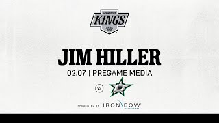 Head Coach Jim Hiller | 02.07 LA Kings Morning Skate Ahead of Dallas Stars