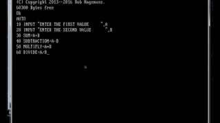 Design a simple calculator on GW-Basic-Beginners Practice