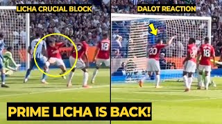 Dalot crazy reaction to Lisandro Martinez after did CRUCIAL BLOCK against Brighton | Man Utd News