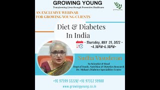 Diet & Diabetes in India-Talk by Mrs.Sudha Vasudevan