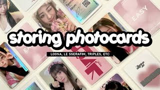 storing photocards ❤︎ loona, le sserafim, tripleS + more!