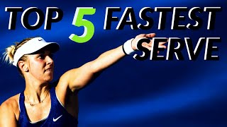 Top 5 Fastest Serve in WTA History