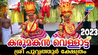 കരുമകൻ വെള്ളാട്ട്- പൂവത്തൂർ   Thira Theyyam Thirayattam , Kerala Temple Religious festivals