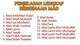 BELAJAR ILMU TAJWID MAD LENGKAP DENGAN CONTOHNYA