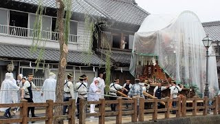 西関戸の山車　雨の小野川沿いを山車巡行　佐原の大祭　秋祭り2016　中日　MVI 8003