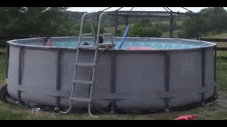 14 foot above ground pool install and take down