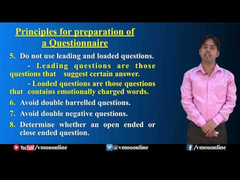 Construction Of Questionnaire | Dr. Patanjali Mishra Construction Of Questionnaire | Dr. Patanjali Mishra