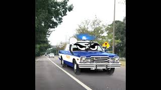 Angry Retro Police Car "Siren Horn" #shorts Seen on the Street Sound Variations