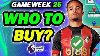 DOUBLE GAMEWEEK 25 BEST PLAYERS TO BUY✅| Fantasy Premier League 2024/25