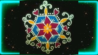 Rangoli Design #indianart #rangoli #rangolidesigns #muggulu #simplerangolidesigns #festivalrangoli