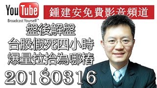 20180316 鍾建安盤後解盤 爆量拉抬為哪樁 網友提問QandA