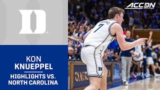 Duke's Kon Knueppel Highlights vs. North Carolina