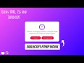 Animated Javascript popup modal Design using HTML, CSS and JS | Free Sourcecode