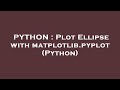 PYTHON : Plot Ellipse with matplotlib.pyplot (Python)