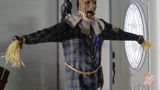 HOME DEPOT 2017 6 Ft Standing Scarecrow with LED Illuminated Eyes