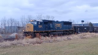 CSX 4553 w/Lovely K5LA Horn leads CSX Manifest Train North at Springdale, OH