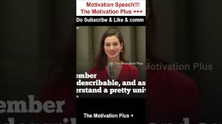 💥 Anne Hathaway Speech | It's not like I was lacking integrity, but it made me completely  #shorts