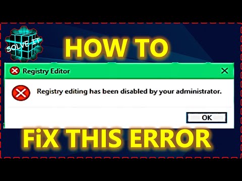 How to Fix “Registry editing has been disabled by your administrator” message