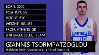 Giannis Tsormpatzoglou Highlights 2019