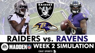 Raiders vs. Ravens Simulation Reaction For 2024 NFL Season | Raiders Week 2 (Madden 25 Rosters)