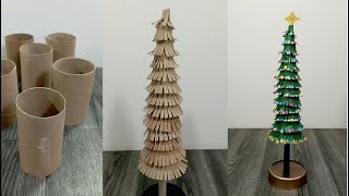 arbol de navidad de tubos de papel higienico reciclados ARBOL DECORATIVO CON RECICLAJE