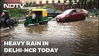 Heavy Rain In Delhi Causes Waterlogging, Traffic Snarls