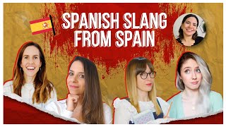 4 Famous YouTubers Teach Me SPANISH SLANG FROM SPAIN (How did I Do?) 🤯