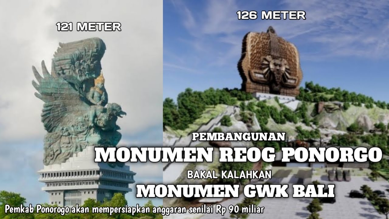 PEMBANGUNAN MONUMEN REOG PONOROGO SETINGGI 126 METER DI KABUPATEN ...