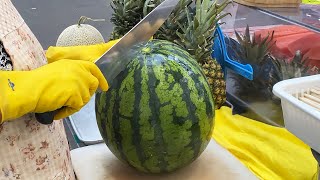 AMAZING  FRUIT CUTTING SKILLS - KOREAN STREET FOOD