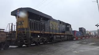 CSX 956 w/MP K5LA Horn leads Intermodal St. Bernard, OH