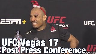Jose Aldo addresses military patch worn on chest during the fight | UFC Vegas 17 Post